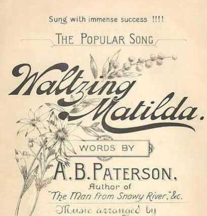 Early sheet music of Waltzing Matilda