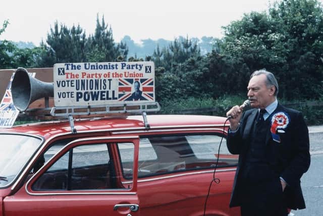 Powell canvassing in South Down in 1983