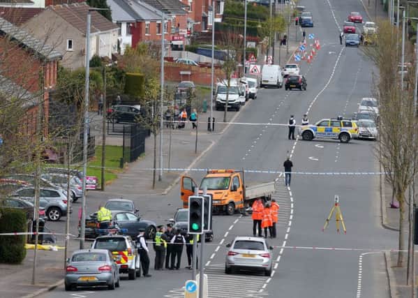 Press Eye - Belfast - Northern Ireland - 19th April 2018

The scene on the Ballysillan Road in north Belfast where a one vehicle RTC took place on Thursday lunchtime. 

Picture by Jonathan Porter/PressEye