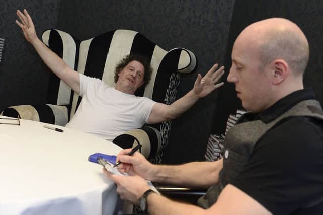 Marco Pierre White spoke to News Letter journalist Graeme Cousins in the Park Avenue Hotel in Belfast yesterday.
Picture by Arthur Allison.