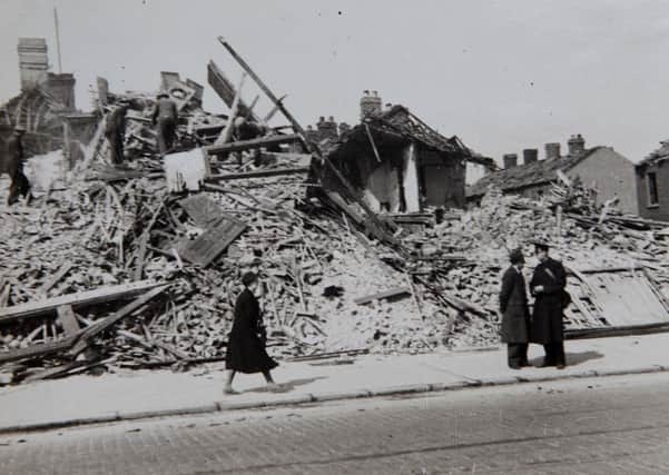 The Shore Road in Belfast in April 1941 at the height of the blitz