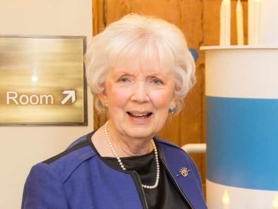 Mrs Joan Christie CVO OBE, Her Majestys Lord-Lieutenant for the County of Antrim.