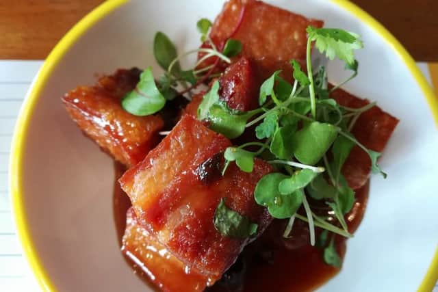 One of my personal favourite dishes, the Spiced Sticky Pork Belly