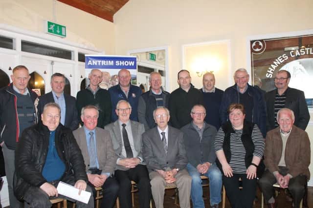 Antrim Agricultural Societys new committee. Pictured are (back row) Directors William Graham, Alex Walker, Trevor Smyth, Alistair Lindsay, John Gray, David Crawford, George Robson, Robert Oliver and Tom Clyde; (front, seated) David Nicholl, Director; James Clements, President; Brian Hunter, Treasurer; Fred Duncan, Chairman; John Herron, Director; Patricia Pedlow, Secretary; and Robert Wallace, Vice Chair.