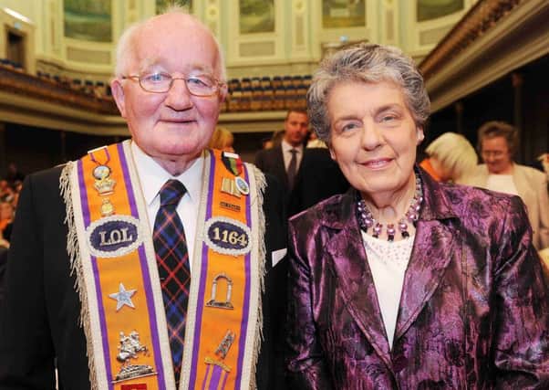 Ernest Hamilton, who has died after a long battle with Parkinson's disease, with his wife Mary in 2011