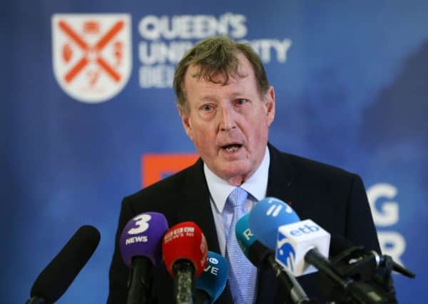 Lord David Trimble during an event to mark the 20th anniversary of the Good Friday Agreement, at Queen's University in Belfast. 
Photo: Brian Lawless/PA Wire