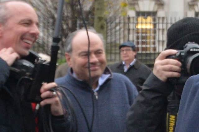 Trevor Boyd, of Ballymena Gospel Outreach, seen above outside court in 2015 to support a Christian rights case, was among the supporters of Ashers bakery at the Supreme Court hearing in Belfast on Tuesday May 1 2018