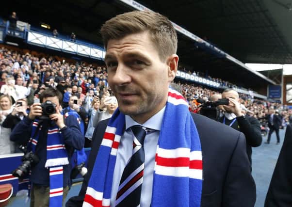 Rangers new manager Steven Gerrard during a press conference at Ibrox Stadium, Glasgow. PRESS ASSOCIATION