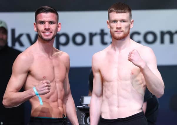 Martin Ward and James Tennyson at Friday's weigh-in