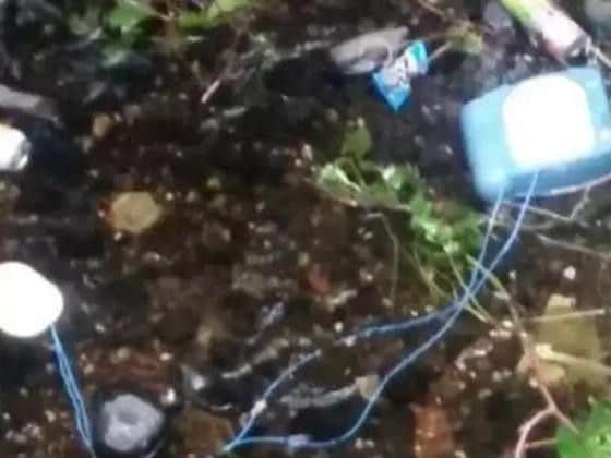 The destroyed defibrillator was found in a nearby river