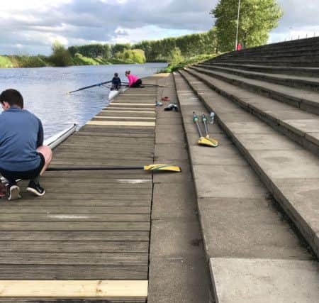 Repairs made to the jetty at Portadown Boat Club following vandalism at the weekend.