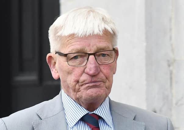 Former Soldier  Dennis Hutchings appearing at Armagh Court. A bid to halt his trial in relation to the death of John-Pat Cunningham has failed. He was shot dead by members of an Army patrol in Benburb in 1974.
 Photo: Clm Lenaghan/Pacemaker
