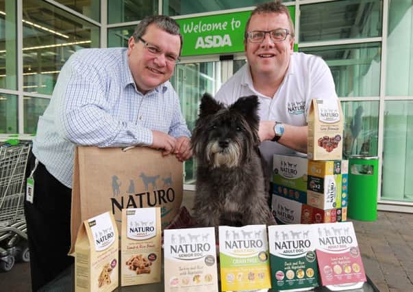 Michael McCallion, buying manager for Asda NI with Naturo sales manager Colin Ferguson