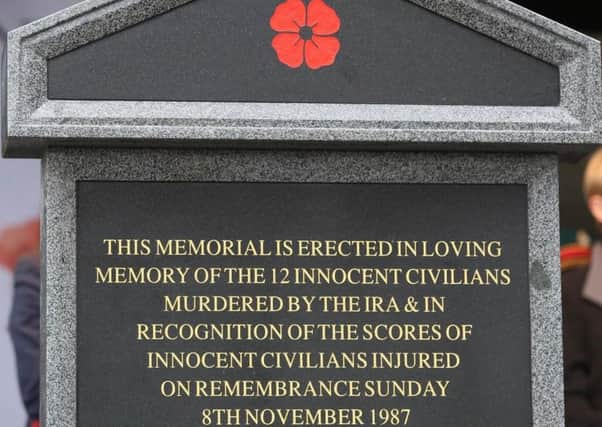 The memorial that was turned down for the site of the 1987 Enniskillen massacre
