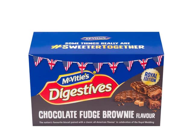 Special edition chocolate digestive biscuit created to commemorate the royal wedding