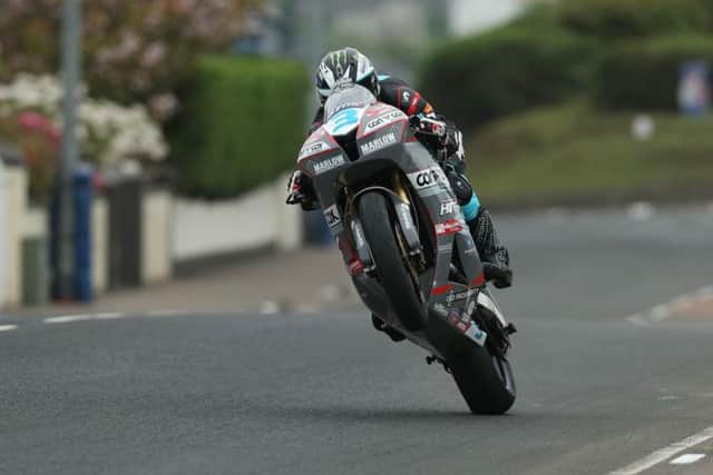 Michael Dunlop was quickest in the Supersport session at the North West 200 on Tuesday.