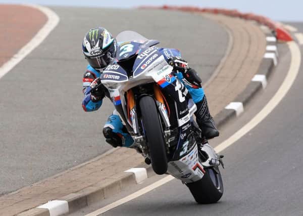 Vauxhall International North West 200 -  practice session
Michael Dunlop (TYCO BMW) during today's  practice session at the Vauxhall International North West 200 in Portrush.  Photo by David Maginnis/Pacemaker Press