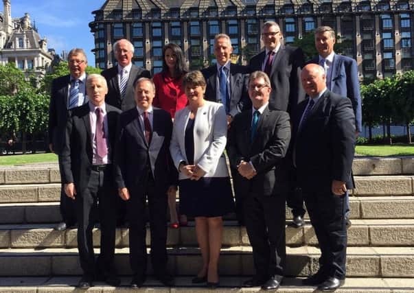 The DUPs numerically significant 10 MPs, above with party leader Arlene Foster, could rescue their legacy by joining the majority in the House of Commons in favour of the sort of softer Brexit that sees the UK staying within the customs union, but outside the EU
