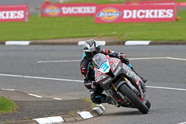 Michael Dunlop topped the Supersport times on the MD Racing Honda.