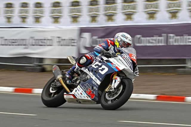 Alastair Seeley was fastest in the Superstock class on the Tyco BMW.