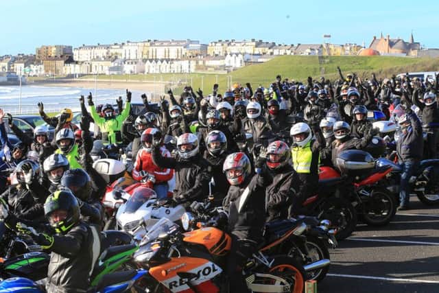 Several thousand bikers turned out on the North Coast tonight to mark the tenth anniversary of road racer Robert Dunlop's death.