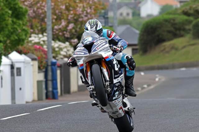 Michael Dunlop set the second fastest lap in Tuesday practice on the Tyco BMW.