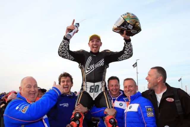 Peter Hickman sealed his maiden North West 200 win in the Superstock race.
