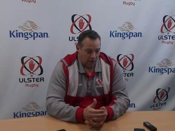Ulster head coach, Jono Gibbes