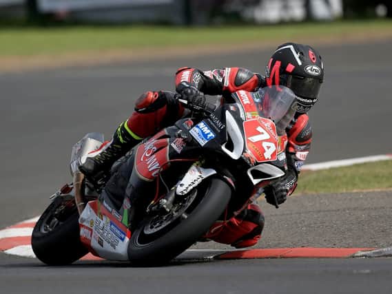 Davey Todd on the Burrows Engineering Racing Suzuki at the North West 200.