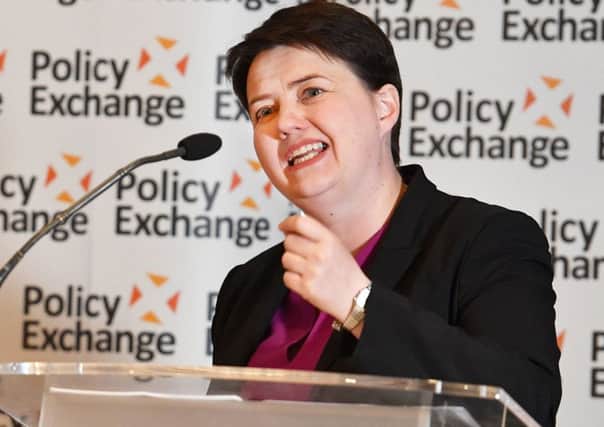 Scottish Conservative leader Ruth Davidson during her address to the Policy Exchange conference titled The Union and Unionism - Past, Present and Future, in central London. Monday May 21, 2018. Photo: John Stillwell/PA Wire