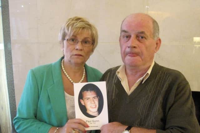 reege Quinn and Stephen Quinn, the parents of murder victim Paul Quinn