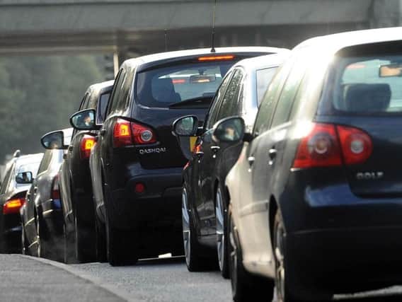 The PSNI has warned of long tailbacks as a result of the incident