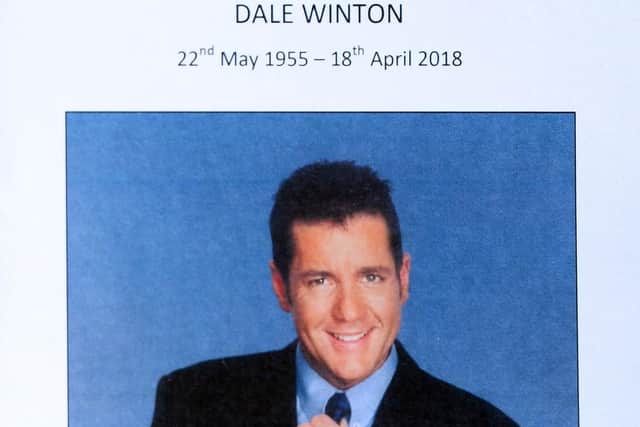 Dale Winton funeral service