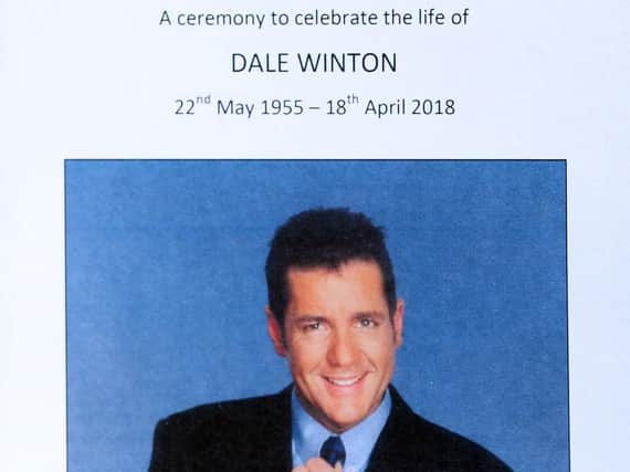 Dale Winton funeral service