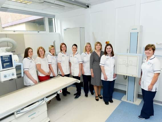 The Southern Trust radiographer reporting team, with Heather Trouton,
assistant director and Jeanette Robinson, head of diagnostics.