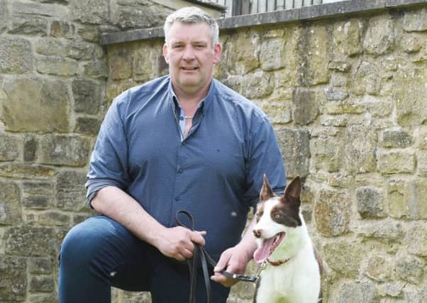Loughlin Conn with Rosie the sheepdog