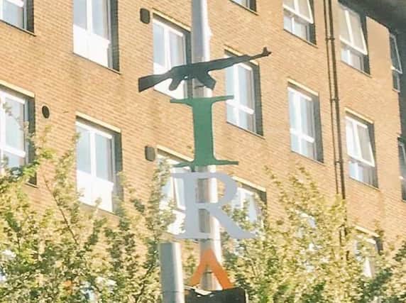 IRA sign outside hospital