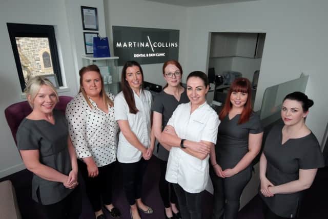 Martina Collins Dental and Skin Clinic has announced the completion of a Â£250K investment programme and the creation of 10 new jobs. Here Martina is pictured with members of her team