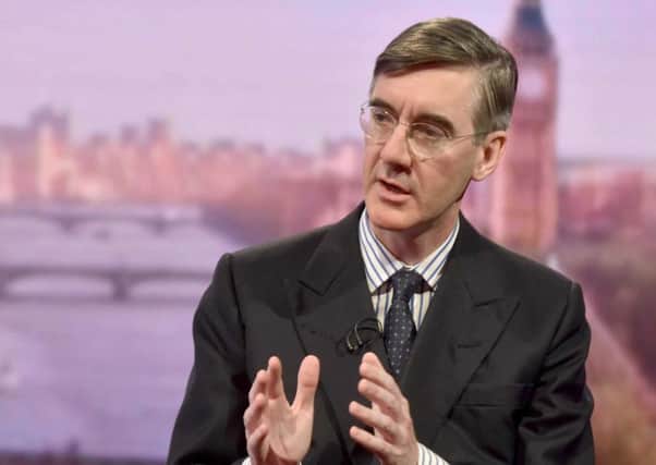 Jacob Rees-Mogg appearing on the BBC1 current affairs programme, The Andrew Marr Show, on Sunday