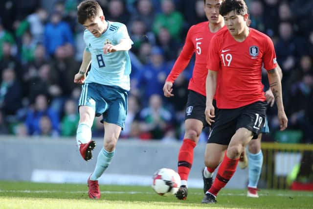 Paul Smyth scored on his Northern Ireland debut against South Korea