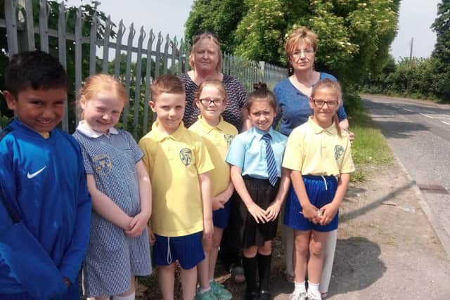 Pupils of St Francis Primary School in Lurgan with teachers Miss Rice and Mrs McGrann