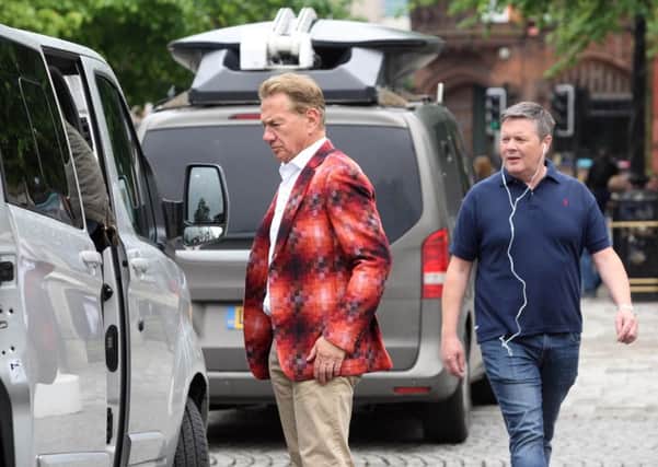 Michael Portillo filming in Belfast at the City Hall. Picture by Freddie Parkinson/Press Eye Â©