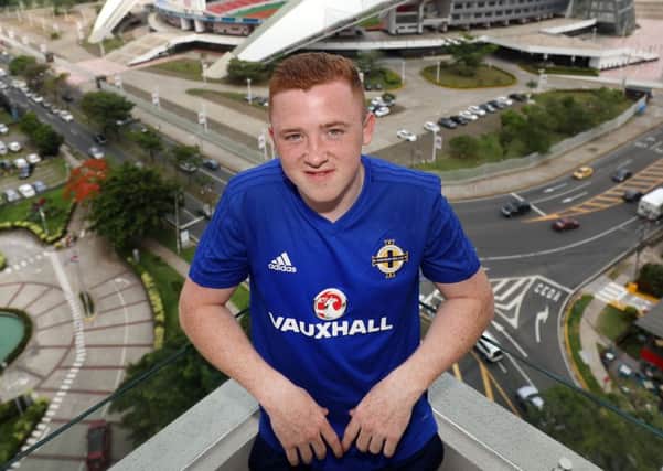 Northern Ireland's Shayne Lavery at the team hotel in San Jose, Costa Rica ahead of their International Friendly on the last leg of their Central America tour. Photo courtesy IFA/Presseye