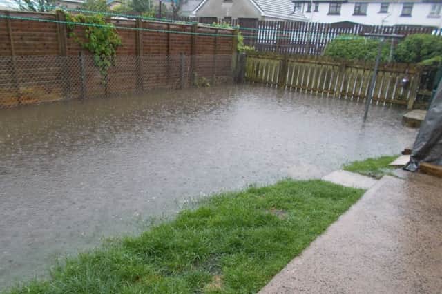 Flooding in Ernest Moore's garden