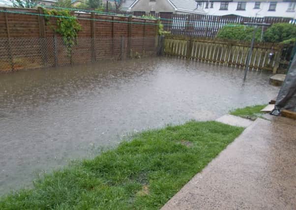 Flooding in Ernest Moore's garden