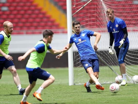 Northern Ireland training ahead of playing Costa Rica