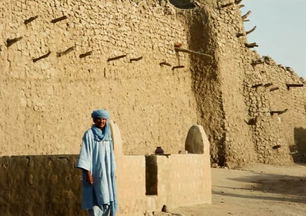 Tuareg tribesman at Timbuktu's Djinquereber mosque