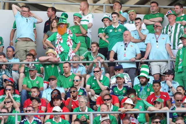 Northern Ireland fans during Sunday's 3-0 defeat to Costa Rica