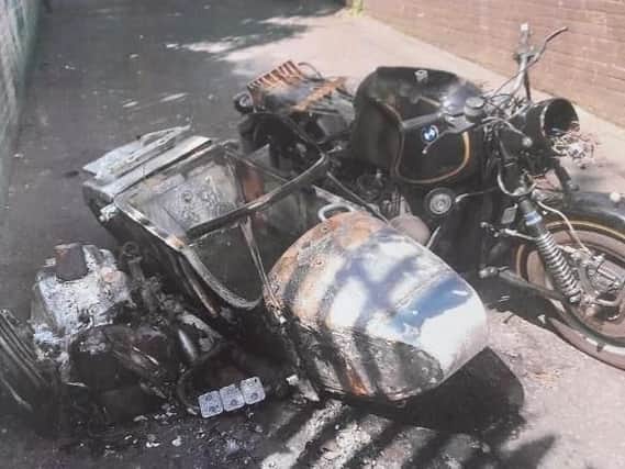 The German couple were spending their first night in Northern Ireland when their custom-made motorcycle was stolen and destroyed. (Photo: PSNI/Facebook)