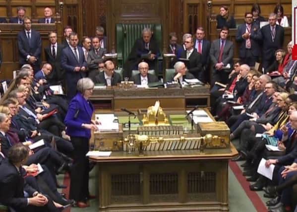 Prime Minister Theresa May speaks in the House of Commons, London earlier this year. MPs will be debating and voting on key Brexit divisions today and tomorrow